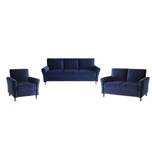 HomeTrend Dunleith Living Room Set - Blue