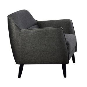 Chaise d'appoint polyester moderne gris Georgina de HomeTrend, ens. de 1