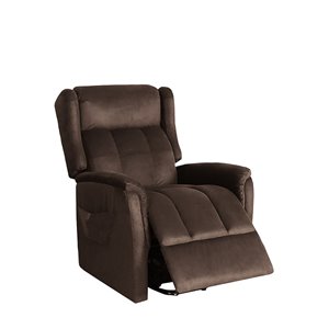 Chaise d'appoint polyester moderne brun Oscar de HomeTrend, ens. de 1
