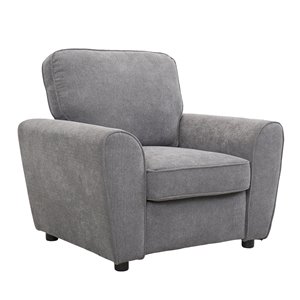 Chaise d'appoint plastique moderne gris Georgina de HomeTrend, ens. de 1