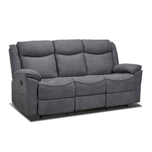 Canapé moderne inclinable Midland polyester gris foncé de HomeTrend