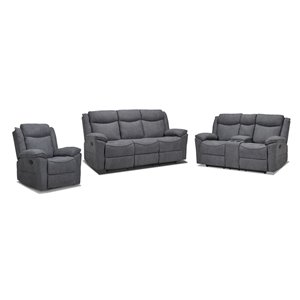 Ensemble de salon Midland par Mazin Industries, gris foncé
