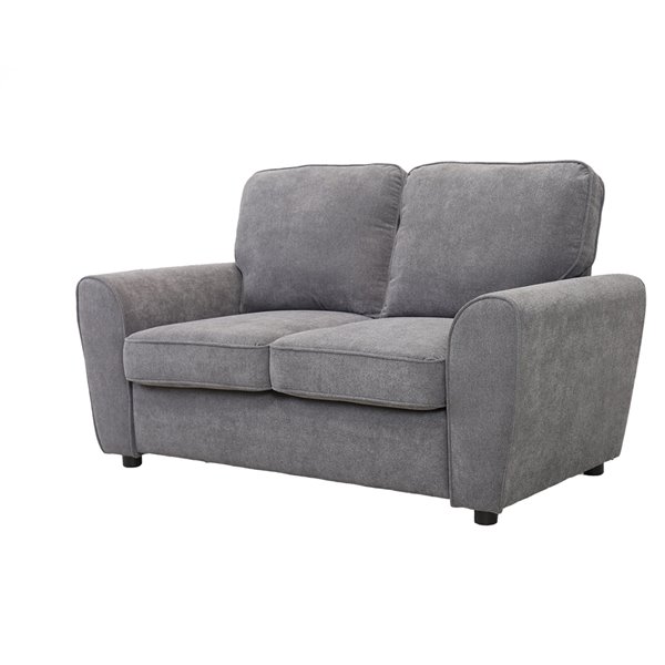 Causeuse moderne Bethany polyester gris de HomeTrend