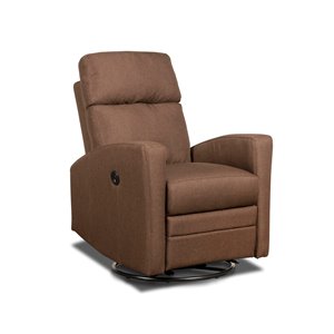 Fauteuil inclinable électrique pivotant Barnett brun par HomeTrend