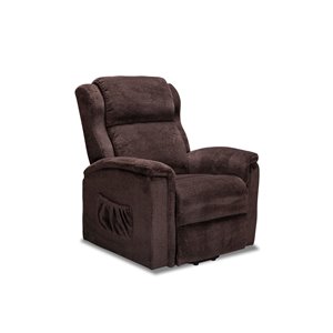 Chaise d'appoint chenille moderne brun Victoria de HomeTrend, ens. de 1