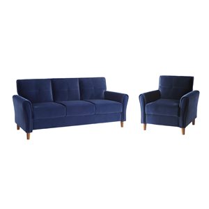 HomeTrend Dunleith Blue Living Room Set