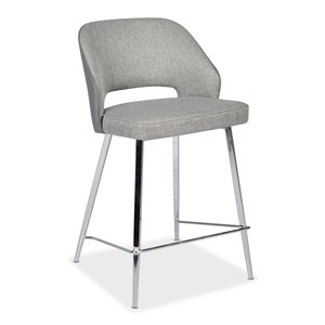 Tabouret de bar rembourré Howell gris pâle hauteur de comptoir 28 po à 26 po par HomeTrend, paquet de 2