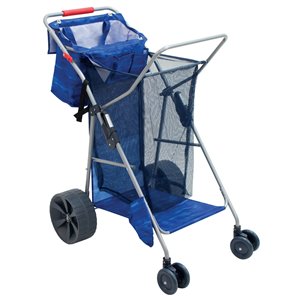 Chariot de service extérieur Wonder Wheeler Deluxe de Rio, en acier bleu
