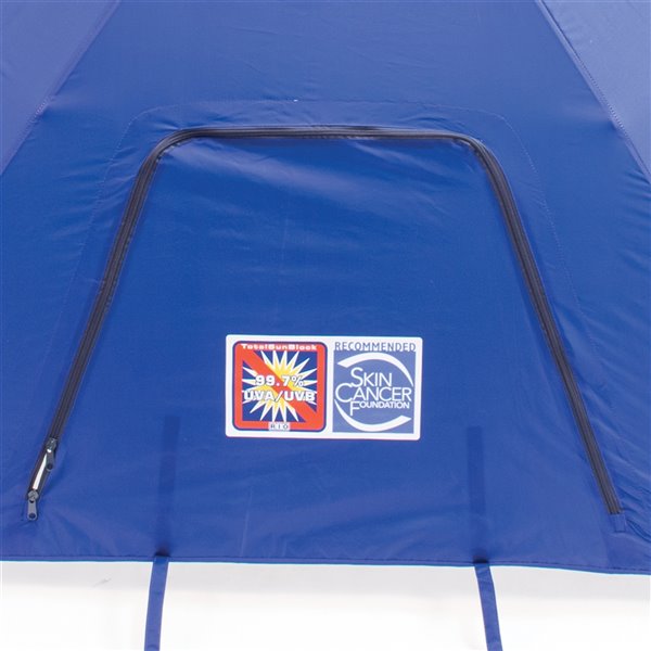 Rio Extreme Shade Total Sun Block Beach Umbrella - 9-ft - Blue