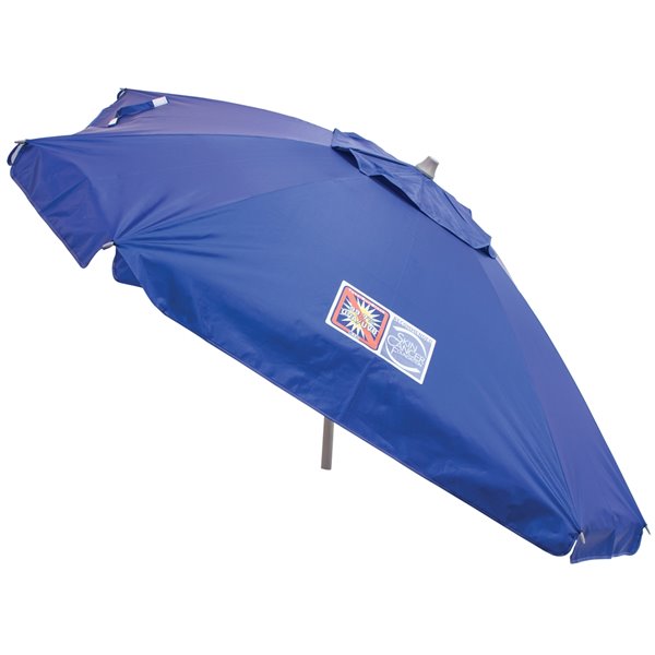 Rio Total Sun Block Beach Umbrella - 7-ft - Ocean Blue