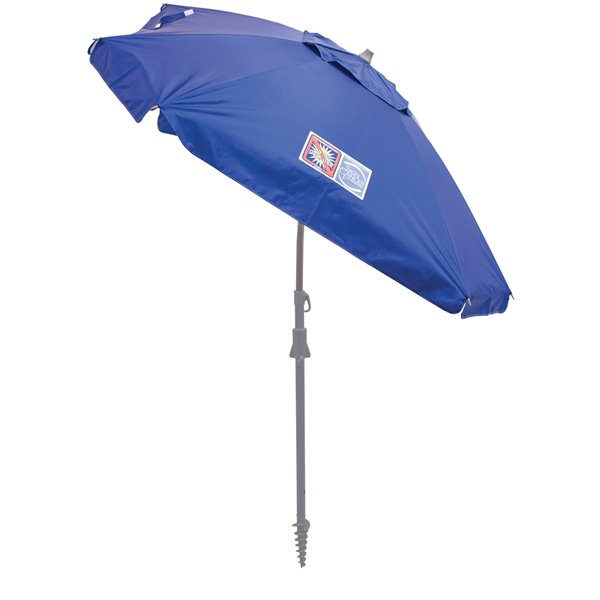 Rio Total Sun Block Beach Umbrella - 7-ft - Ocean Blue