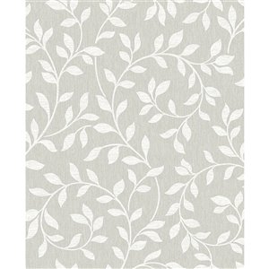 Advantage Nature 56.4-Sq. Ft. Light Grey Non-Woven Trail Unpasted Paste the Wall Wallpaper