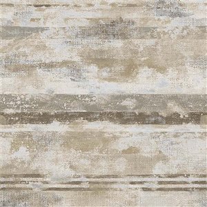 Advantage Nature 57.8-Sq. Ft. Beige Vinyl Stripes Unpasted Paste the Paper Wallpaper