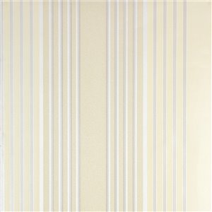 Papier peint non-tissé Surfaces de 57,8 pi² rayé sans colle à appliquer au mur, beige