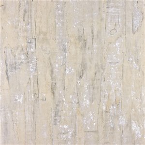 Papier peint non-tissé Nature de 57,8 pi² avec motif de bois sans colle à appliquer au mur, crème