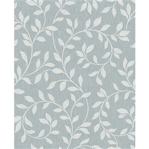 Papier peint non-tissé Nature de 56,4 pi² texturé avec motif de sentier 3D sans colle à appliquer au mur, bleu pâle