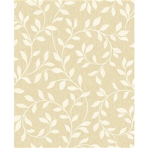 Papier peint non-tissé Nature de 56,4 pi² avec motif de sentier sans colle à appliquer au mur, blé