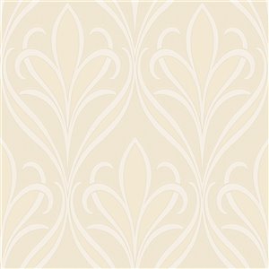 Advantage Tradition 57.8-Sq. Ft. Neutral Non-Woven Damask Unpasted Paste the Wall Wallpaper