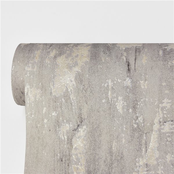 Advantage Nature 57.8-Sq. Ft. Grey Non-Woven Wood Unpasted Paste the Wall Wallpaper