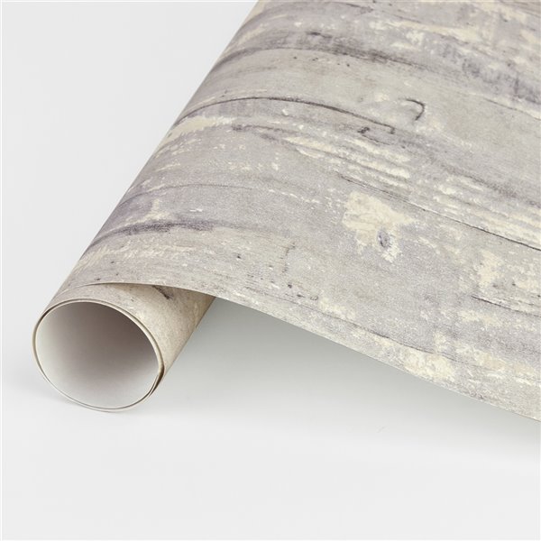 Advantage Nature 57.8-Sq. Ft. Grey Non-Woven Wood Unpasted Paste the Wall Wallpaper