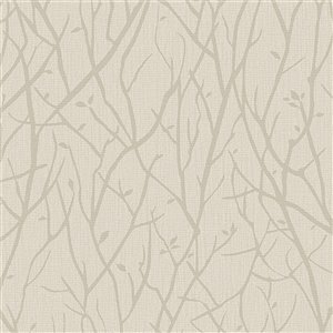 Advantage Nature 57.8-Sq. Ft. Beige Non-Woven Ivy/Vines Unpasted Paste the Wall Wallpaper