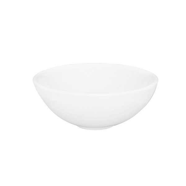 Stylish White Porcelain Vessel Round Bathroom Sink (16-in x 16-in)