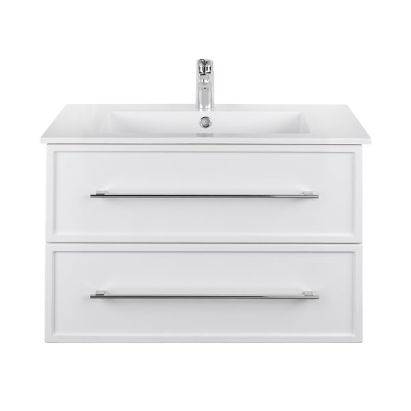 Cutler Kitchen & Bath Milano 30in White Single Sink Bathroom Vanity