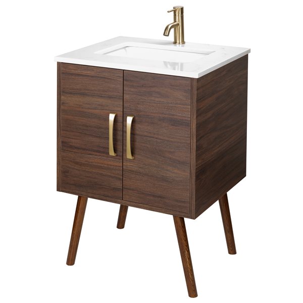 Cutler Kitchen & Bath Garland II 24in Brown Single Sink Bathroom