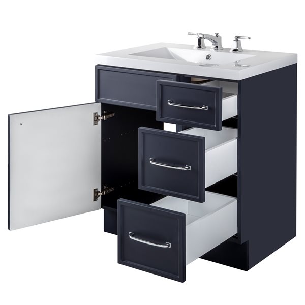 Navy Blue Single Sink Bathroom Vanity, Bath Vanity 30