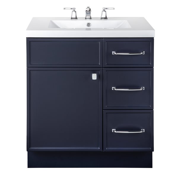 Navy Blue Single Sink Bathroom Vanity, 30 Bathroom Vanity With Sink Blue