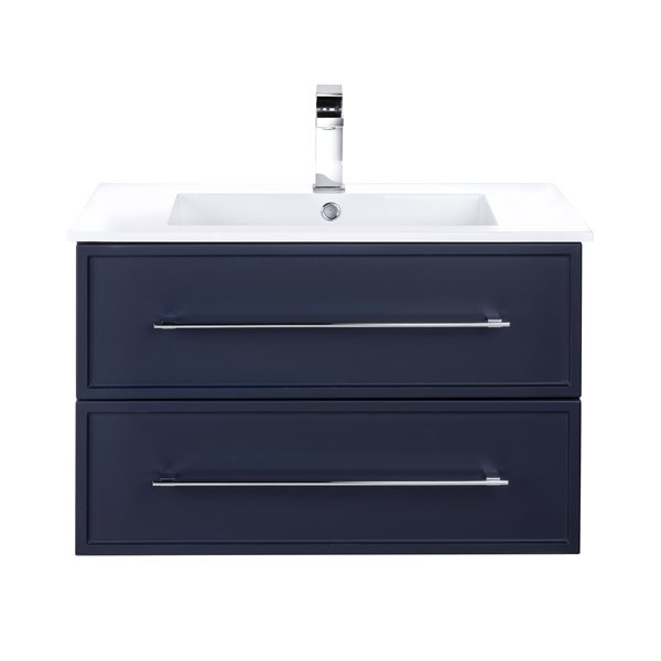 Cutler Kitchen & Bath Milano 30-in Blue Single Sink Bathroom Vanity ...