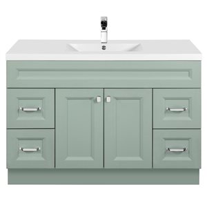 Cutler Kitchen & Bath Casa 48-in Green Single Sink Bathroom Vanity with White Acrylic Top