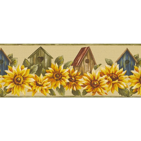 Scalloped Sunflower Wallpaper Border BG71364dc CLEARANCE QUANTITIES  LIMITED