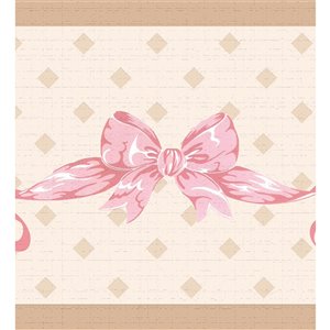 Dundee Deco 7-in Pink Self-Adhesive Wallpaper Border