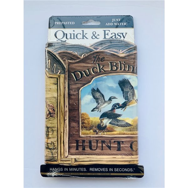 Dundee Deco 7-in Blue/Brown/Black Prepasted Wallpaper Border