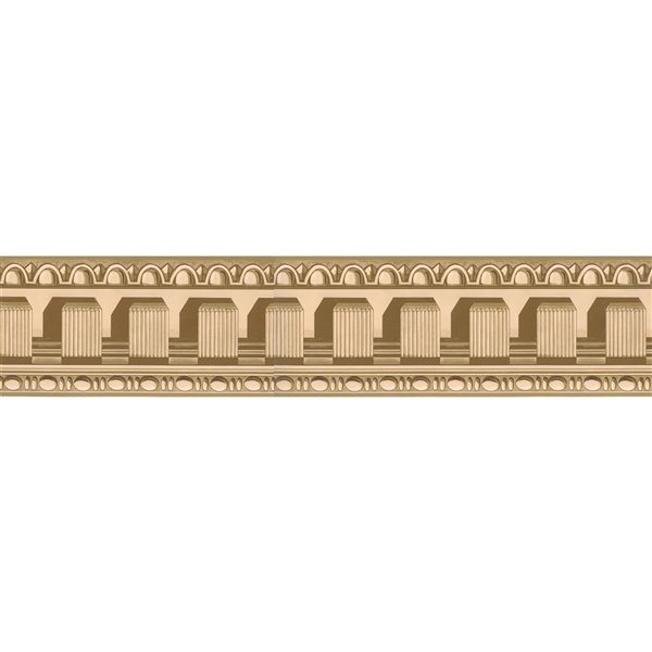 Dundee Deco 5.25-in Pale Gold Prepasted Wallpaper Border