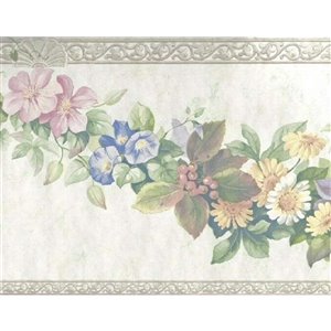 Dundee Deco 9.25-in Pink/Blue/Yellow/White/Green Prepasted Wallpaper Border