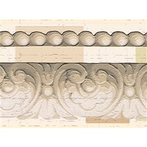 Dundee Deco 7-in Beige/Sepia/Cream Self-Adhesive Wallpaper Border