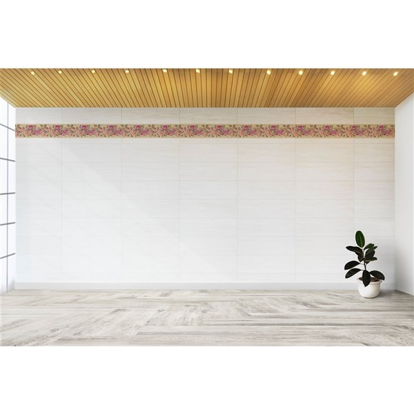 Dundee Deco 7-in Self-Adhesive Wallpaper Border Pink/Cream