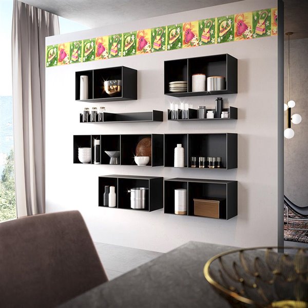 Dundee Deco 7-in Green/Pink/Yellow Prepasted Wallpaper Border