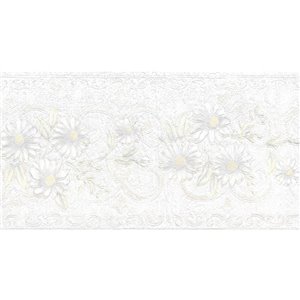 Bordure de papier peint de 5,25 po préencollée par Dundee Deco, perle, blanc cassé, vert