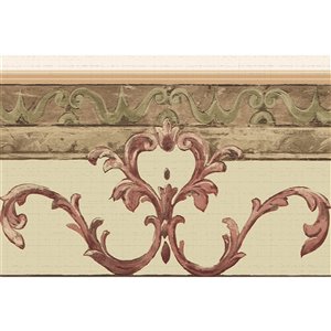 Dundee Deco 7-in Pink/Green Self-Adhesive Wallpaper Border