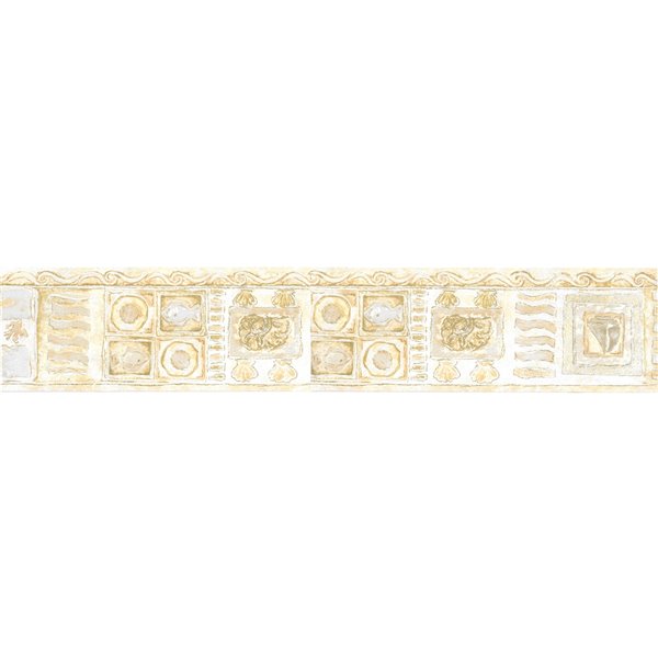 Dundee Deco 5.25-in Yellow/Green Prepasted Wallpaper Border