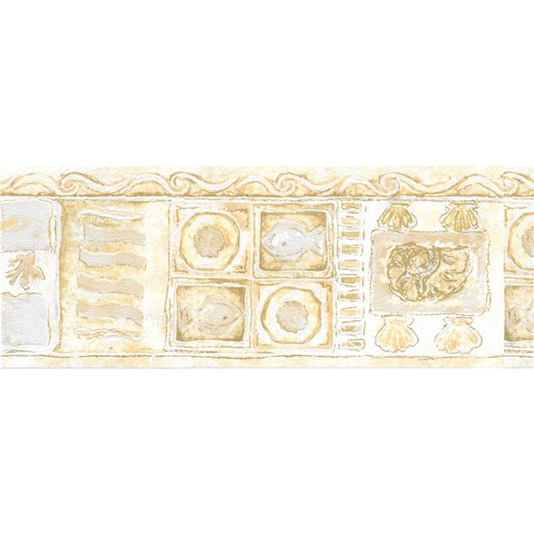 Dundee Deco 5.25-in Yellow/Green Prepasted Wallpaper Border