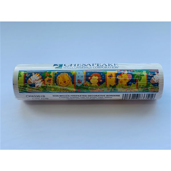 Dundee Deco 6-in Blue/Yellow/Green Prepasted Wallpaper Border