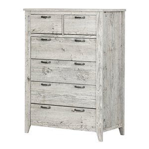 South Shore Furniture Lionel Seaside Pine 6-Drawer Standard Chest