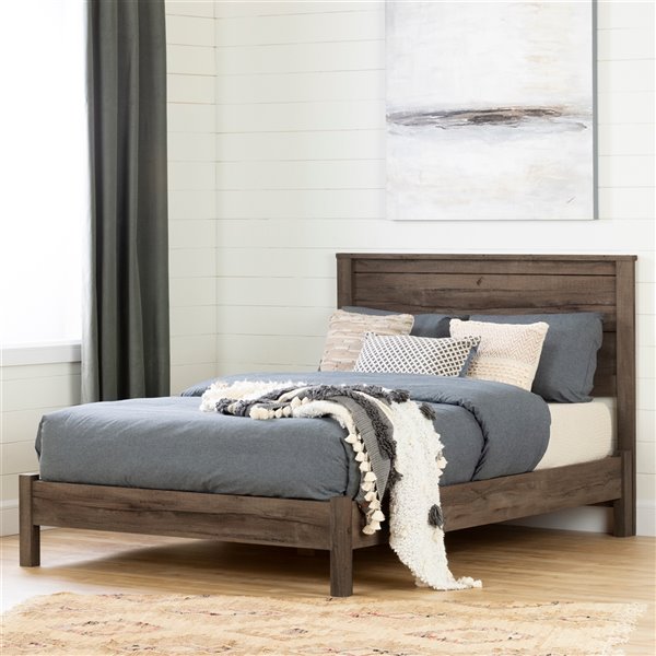 Tête de lit pour lit double Fynn de South Shore Furniture, chêne automnal