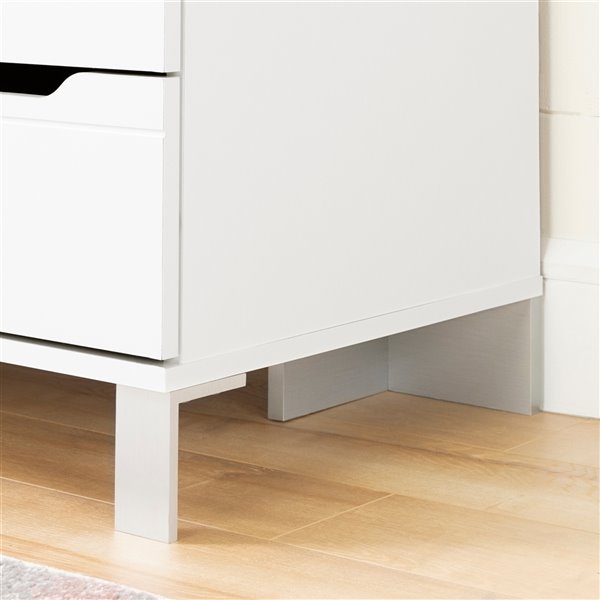 South Shore Furniture Kanagane Pure White 2-Drawer Nightstand