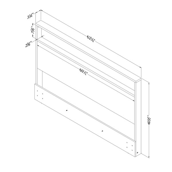 Tête de lit pour lit double ou grand Kanagane de South Shore Furniture, blanc