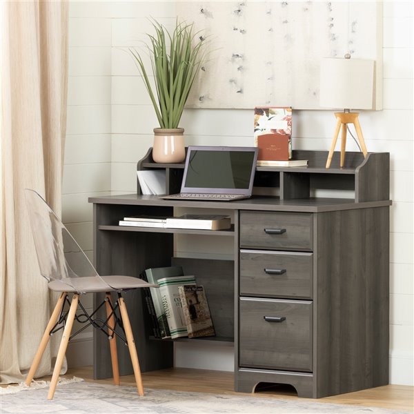 South Shore Furniture Versa 44.37-in Grey Traditional Computer Desk